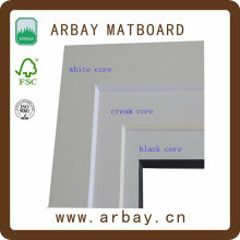 4ply Moorman Fabric Matboard White Cream Smooth Mat Board Double-Sided Pebble Embossed Matboard