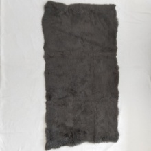 custom dyed dark grey tanned rabbit skins real rabbit fur plate