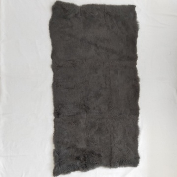 custom dyed dark grey tanned rabbit skins real rabbit fur plate