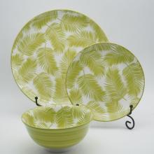 Colorful Decal Tableware 18pcs Luxury Ceramic Porcelain Dinnerware