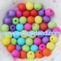 Perles rondes de Gumball de style caoutchouté en plastique acrylique de 6-20MM
