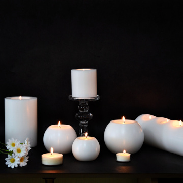 White Resin Modern Candle Holders For Decor