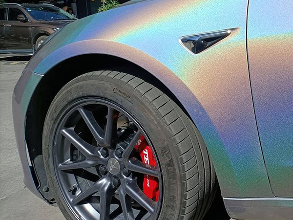 rainbow الليزر الليزر سيارة الفينيل التفاف