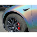 Arco iris láser plateado coche vinilo envoltura