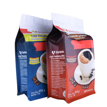 Aangepaste bedrukte kraft papieren koffie gemalen zakjes