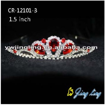 Tiaras de strass rojo chicas baratas