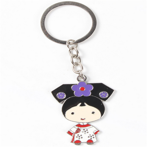 Metal Cartoon Chinese Figure Keyring