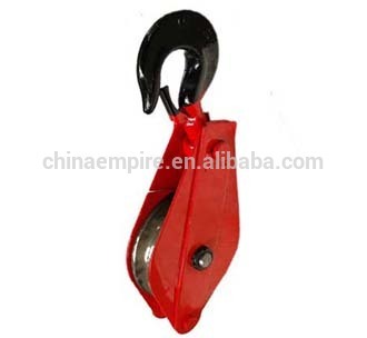 Single wheel hoisting pulley block