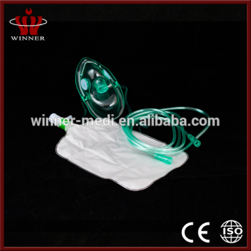Medical Grade PVC Oxygen Mask with Reservoir Bag