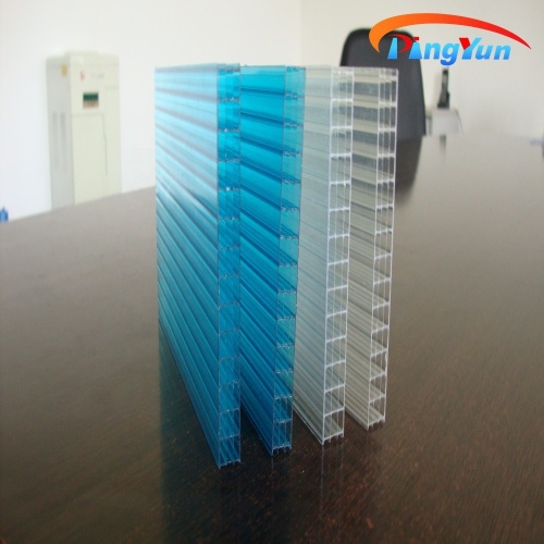 Anti UV PC แผ่นกลวง Anti Anti Polycarbonate Twin Walls หลังคากระเบื้องหลังคา