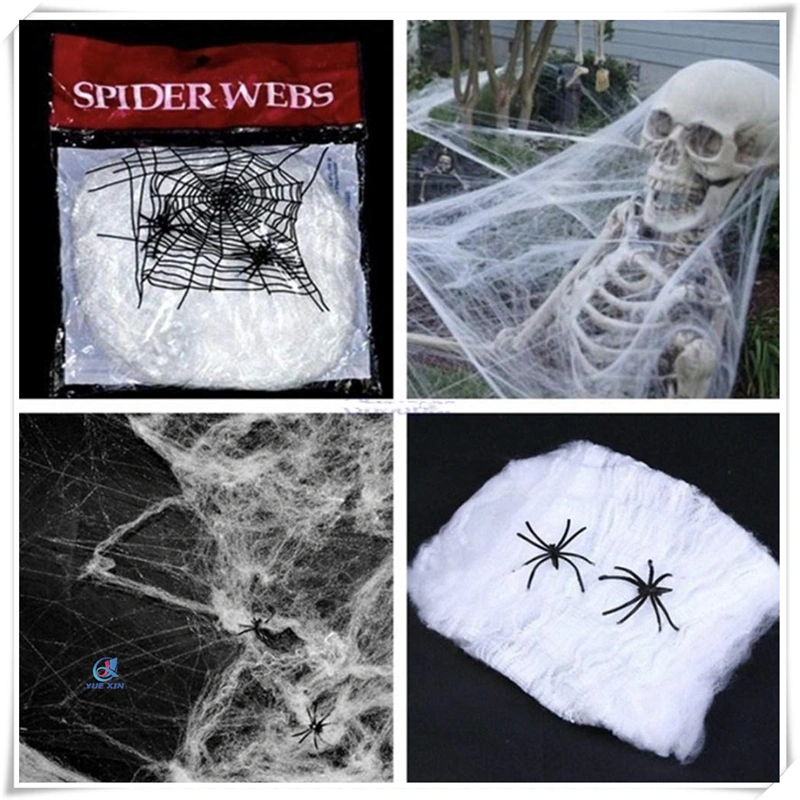 Scary Stretch Spider Web Webbing Haunted House Decoration in Halloween