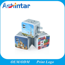 Travel Adapter Universal Dual USB 2.4A International Universal Travel Adapter with USB Charger