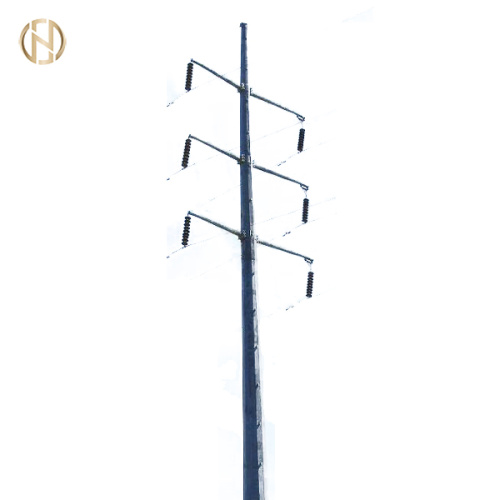 66kV Transmission Line Galvanized Steel Electric Pole