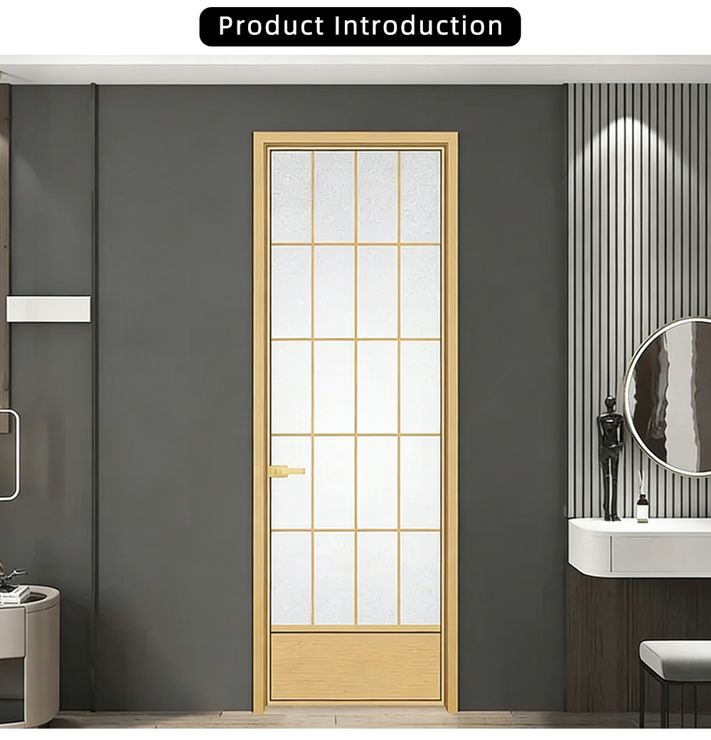 Single Panel Grid Pattern Swing Door YJ-P014 X