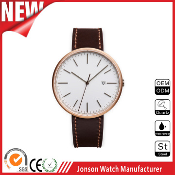 Good looking minamalist stainless steel back geneva quartz watches