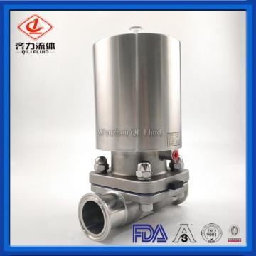 Válvula de diafragma pneumática para tanque sanitário