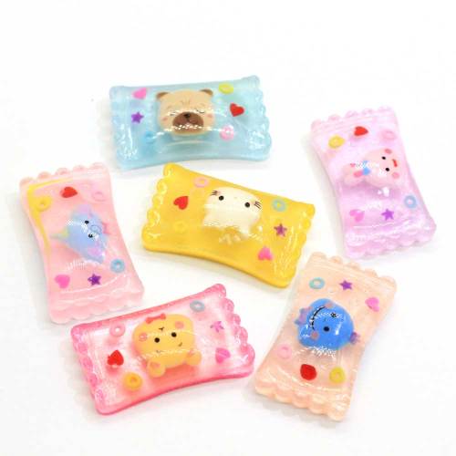 Colorful Cute Candy Shaped Flatback Resin Cabochon 100pcs/bag DIY Toy Decoration Or Handmade Craft Ornaments Bead Spacer