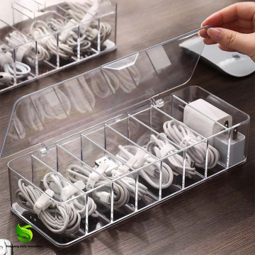 Mobile Phone Data Cable Desktop Organizer Box