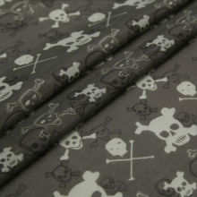 Popular Skull Print Cotton Silk Blends Fabric from Silk Fabric Manufacturer