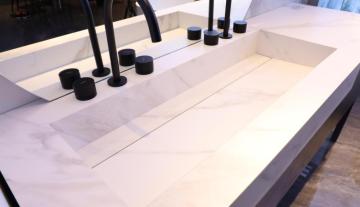 Customized waterproof washbasin countertop in the bathroom