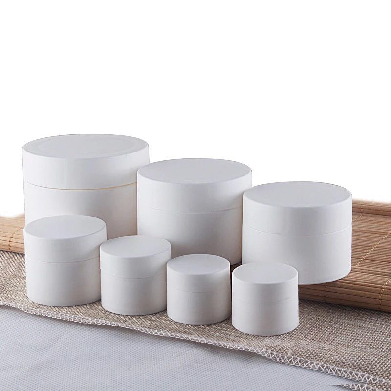 vasetti di crema cosmetica in plastica pp per imballaggi per la cura della pelle