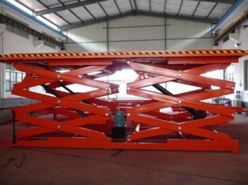 warehouse cargo conveying stationary scissor lift