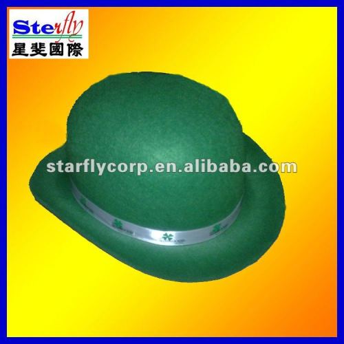 ST-H1202# fancy fedora hat/christmas festival caps ireland clover hat /four leaf clover