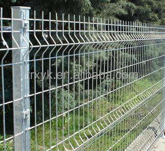 hot dip galvanized accordion fence Welded wire mesh fence with curves