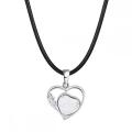 Crystal Love Heart Birthstone Pendante Colliers de pierre précieuse pour les femmes