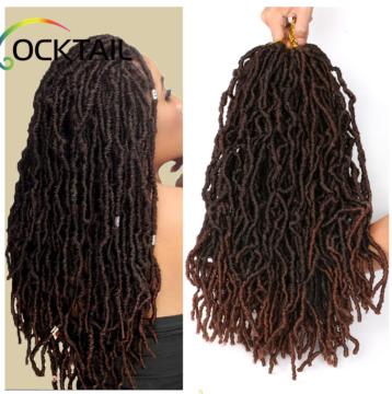 cheap Bobbi boss Nu Locs Synthetic Hair Crochet Braids Natural Curly Dreadlocks Hair Black Dark Brown  Long Nu Locs 18  inch