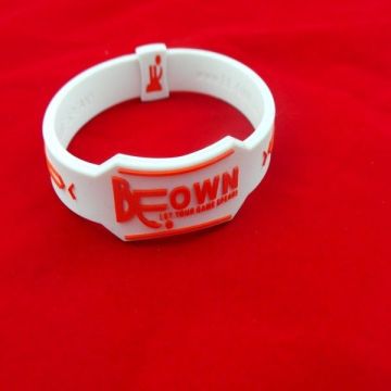 Eco-friendly Silicone Balance Bracelet Ionic Magnetic Bracelet Band With Hologram