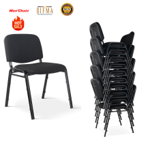 Modern Stackable Fabric Black Office Conference Meeting Chairs