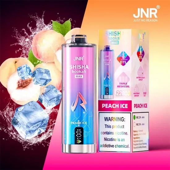 पफ-जेएनआर-शीशा-मैक्स-22000-पीच-बर्फ PUFF-JNR-SHISHA-MAX-22000-PEACH-ICE