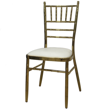 Hot Sale Gold Metal Chivari Chairs - Stackable Banquet Chairs