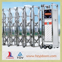 Stainless steel electric driveway retractable safety gate