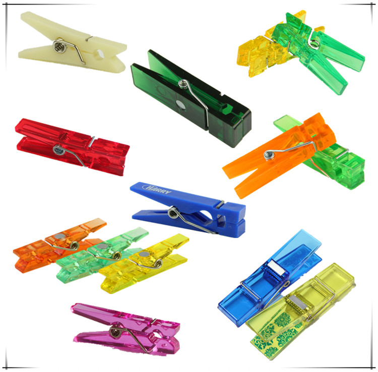 Mini Plastic Colorful Windproof Spring Clip 