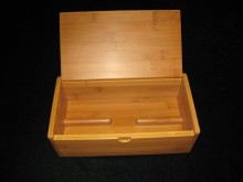 bamboo clamshell type handkerchief box