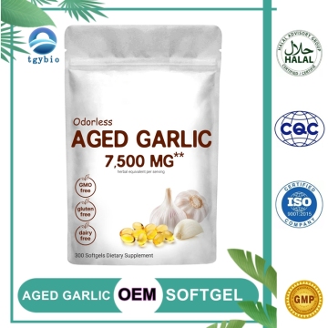 Customized Odorless Aged Garlic Oil Softgel Capsules