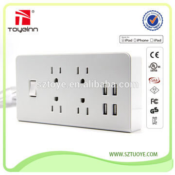 5V 2.4A USB Port Fire resistan Power Strip Socket