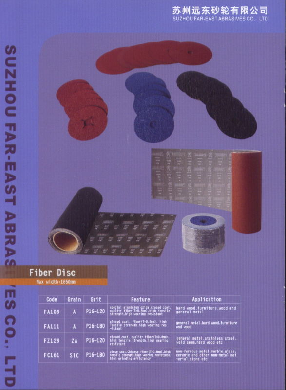 Aluminum Oxide Fiber Disc/Sanding Disc/Resin Fiber Disc/Floor Sanding/Cutting Wheels