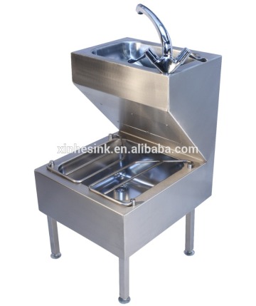 Commercial Stainless Steel Bucket Sink ,Stainless Steel Janitorial Unit with Hand Wash Basin,