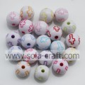 6MM/8MM Acrylic Washed Cross Pattern Acrylic Spacer Beads