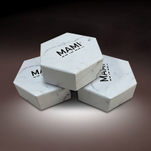 Hexagon Custom Logo Marble Jewelery Hife Box