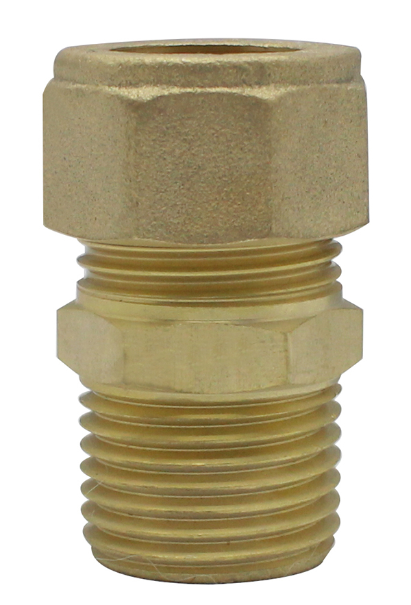 Compression Brass straight male coupler