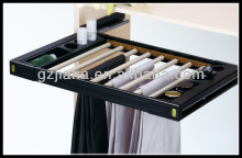 Guangdong hardware fitting wardrobe trouser rack with soft close