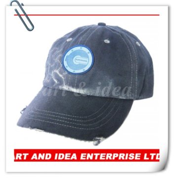 Washed Cap With Frayed Visor