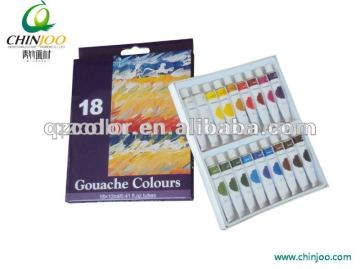 18 colors gouache paint set