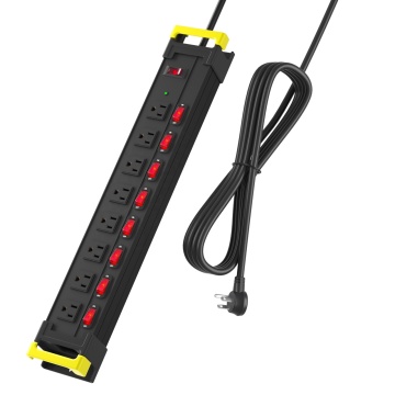 Rocker Switch Heavy-Duty Rack Mount Power Strips with Electrical Sockets