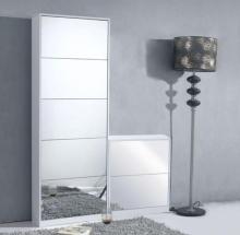 Hanging Tall Shoe Storage Rack With Mirror