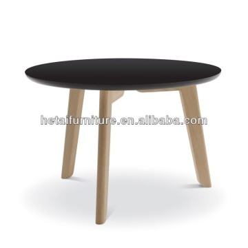 Oak Leg Black Side Table